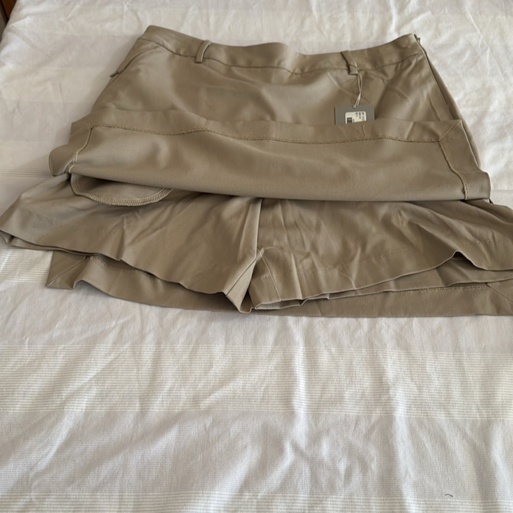 🏌️♀️🎾NWT TEHAMA skort 10 tan - Picture 6 of 7